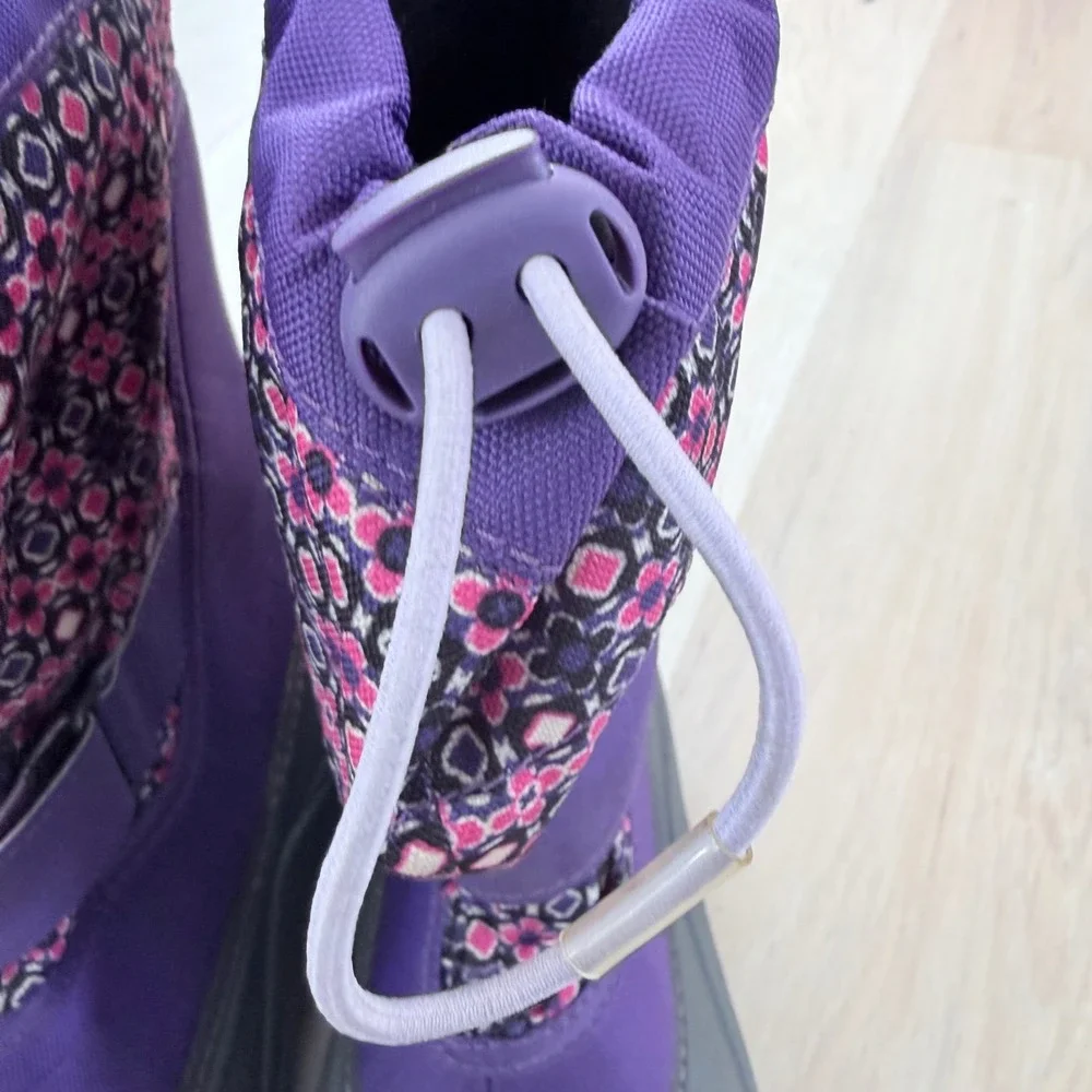 Columbia Youth Powderbug Plus II Snow Boots Purple Pink BY1298-559 Size 4